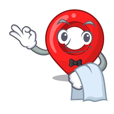 Garson harita işaretçi gezinti PIN maskot karikatür vektör çizim