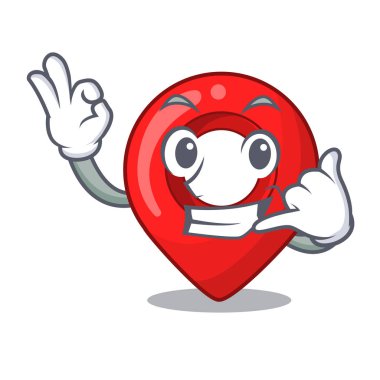 Bana harita işaretleyici gezinti PIN maskot çizgi film de