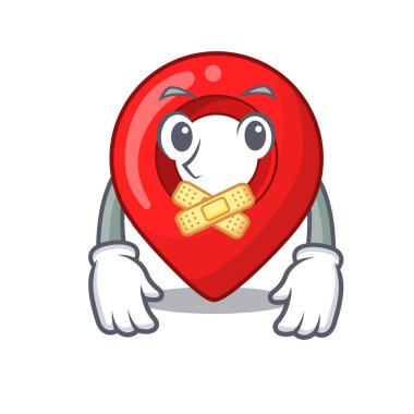 Sessiz harita işaretleyici gezinti PIN maskot çizgi film