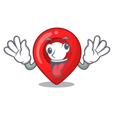 Deli harita işaretleyici gezinti PIN maskot çizgi film