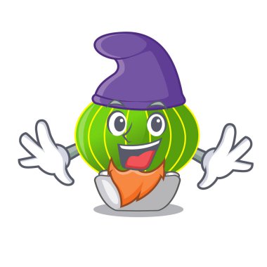 Elf çizgi film notocactus buzlu güzel illüstrasyon vektör