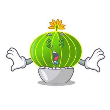 Para göz çizgi film notocactus çöl Bahçe vektör çizim bitkiler.