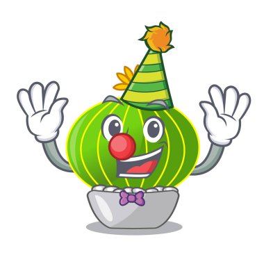 Palyaço çizgi film notocactus çöl Bahçe vektör çizim bitkiler.