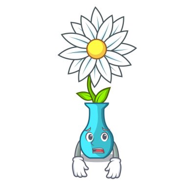 Modern fabrikasında korkuyor: bir cam vazo karikatür vektör çizim