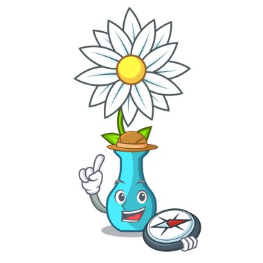 Bir cam vazo karikatür vektör çizim Gezgini modern fabrikasında