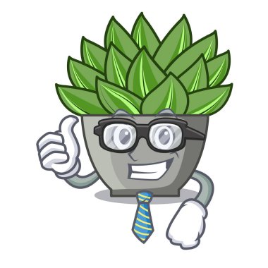 İki yeşil echeveria kaktüs karikatür vektör çizim görünümünü parmak