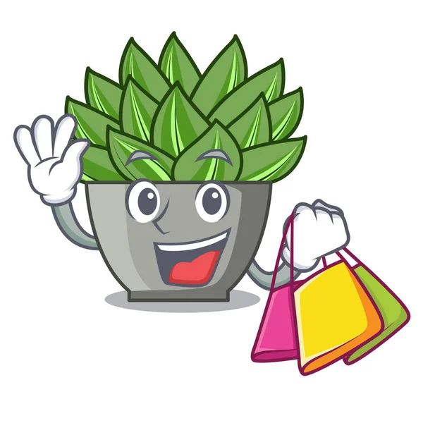 İki yeşil echeveria kaktüs karikatür vektör çizim görünümünü parmak