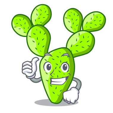 Dedektif karikatür opuntia kaktüs çöl vektör çizim