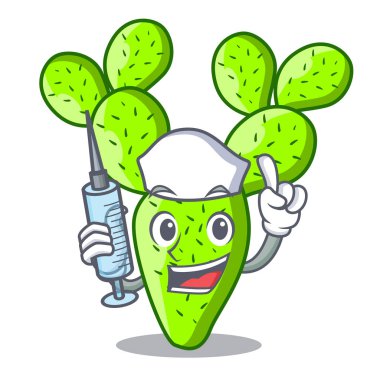 Dedektif karikatür opuntia kaktüs çöl vektör çizim