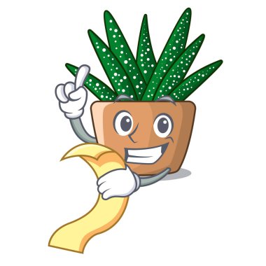 Bahçe vektör çizim çiçek açan menü karikatür zebra kaktüs ile