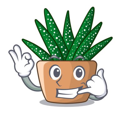 Bana park vektör çizim karikatür zebra kaktüs bitki de