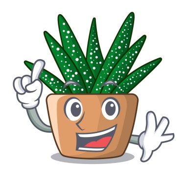 Parmak karikatür zebra kaktüs bitkiye Parkı vektör çizim