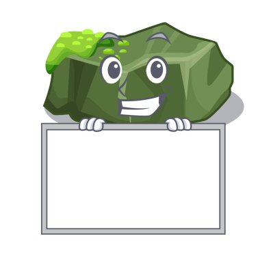 Yönetim Kurulu karikatür yeşil kaya örneği yüksek dereceli vektör çizim ile sırıtarak