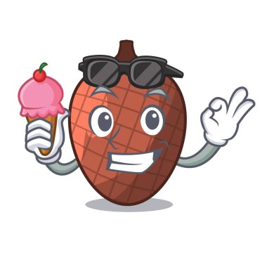 Dondurma karikatür meyve mauritia flexuosa Amerika vektör şekil ile