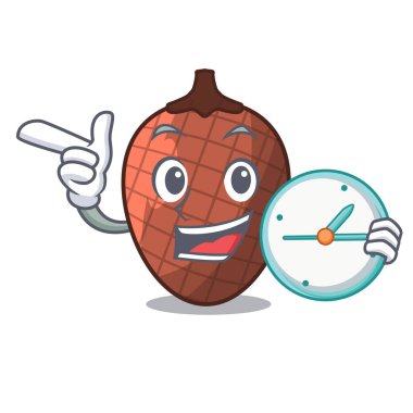 Saat çizgi film meyve mauritia flexuosa Amerika vektör şekil ile