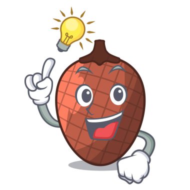 Çizgi film vektör çizim üzerinde bir fikir meyve mauritia flexuosa isolateed var