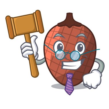 Yargıç meyve mauritia flexuosa isolateed çizgi film vektör çizim üzerinde