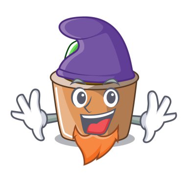 Elf karakter karikatür star kaktüs vektör çizim çiçek