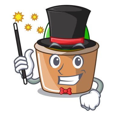 Sihirbaz maskot star kaktüs süslemeleri Bahçe vektör çizim