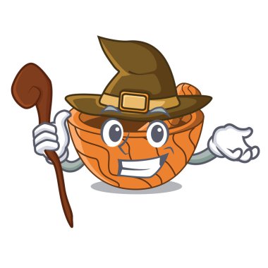 Cadı çizgi film ahşap harçları ile metalik dibekler