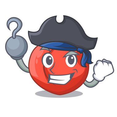 Korsan nektarin karikatür izole yaprak ile