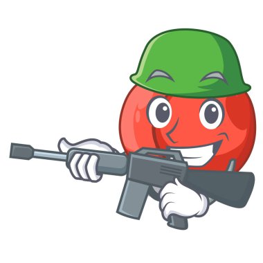 Ordu nektarin karikatür izole yaprak ile