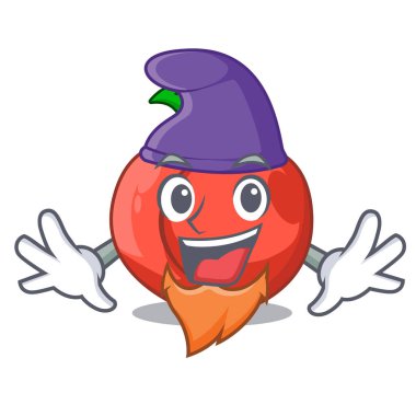 Elf nektarin karikatür izole yaprak ile