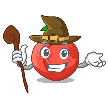 Çizgi film taze tatlı nektarin bahçede cadı