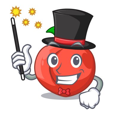 Maskot izole nektarin sihirbaz meyvesi