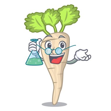 Karikatür tarzı izole Profesör Yaban havucu