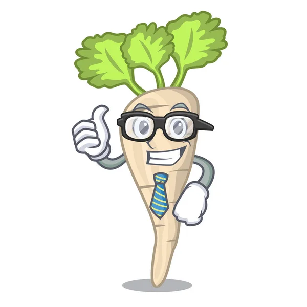 Businessman parsnip isolated on the cartoon style — Stock Vector