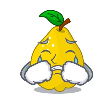 Maskot meyve olgun sarı Ayva Ağlayan