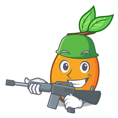 Ordu sulu Sarı Erik yaprakları ile vektör çizim karikatür