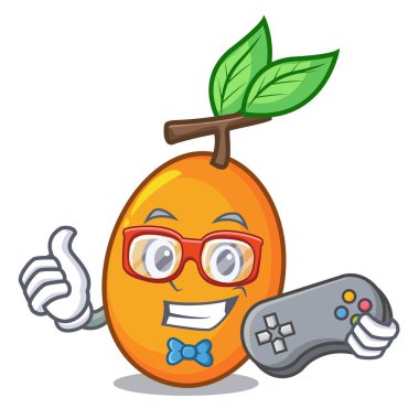 Oyun olgun sarı erik ağacı karikatür illüstrasyon vektör