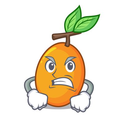 Kızgın olgun sarı erik ağacı karikatür illüstrasyon vektör