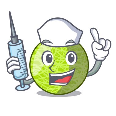 Hemşire taze organik kavun karikatür