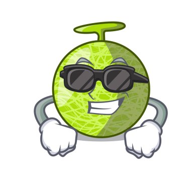 Süper cool taze organik kavun karikatür