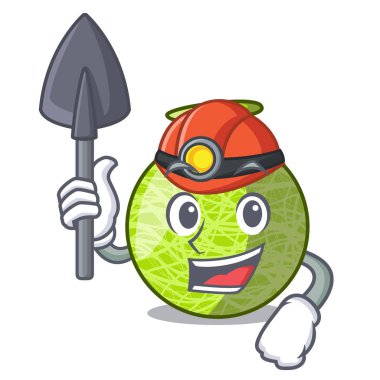 Madenci karikatür kavun tatlı meyve içinde belgili tanımlık çarşı