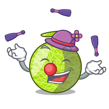 Çizgi film Olgun kavun meyve mutfak vektör çizim hokkabazlık