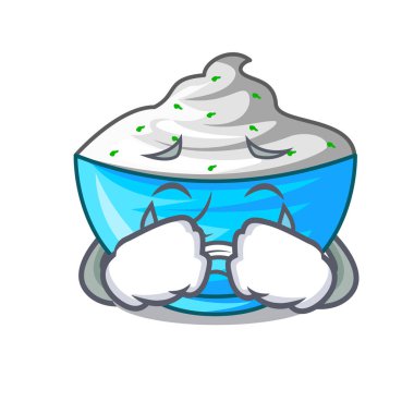 Ekşi krema bir karakter kase ağlıyor