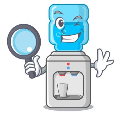 Dedektif elektrik su soğutucu karikatür karşı