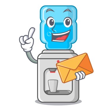 Zarf elektrik su soğutucu ile karikatür karşı