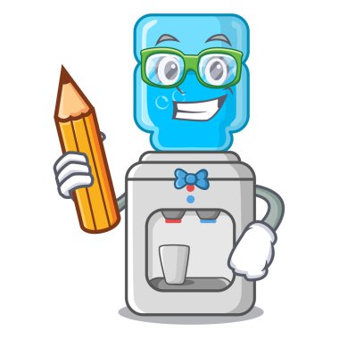 Öğrenci elektrik su soğutucu karikatür karşı