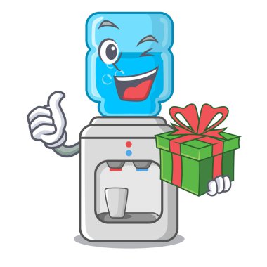 Plastik şişe karikatür ile ile hediye su soğutucu