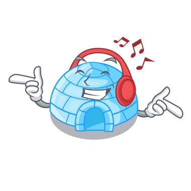 Maskot izole aşk Igloo buz evde