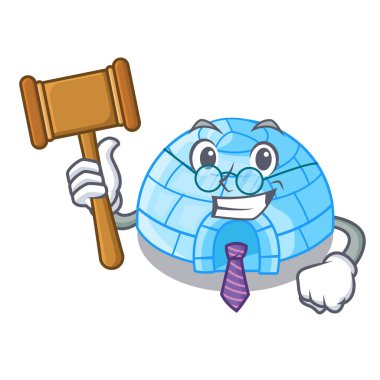 Çizgi film buz evi Igloo gün kar yağışı üzerinde hakim