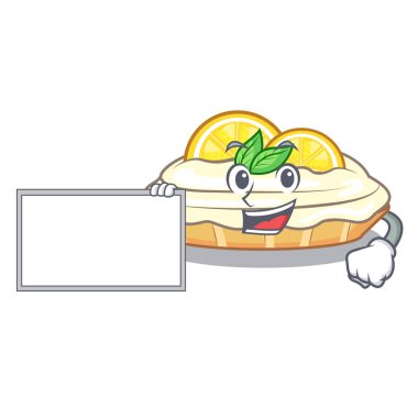 Pudra şekeri ile Yönetim Kurulu karikatür limon pasta