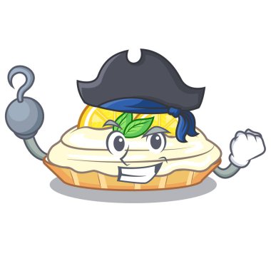 Korsan çizgi film limon pasta şeker tozu vektör çizim ile