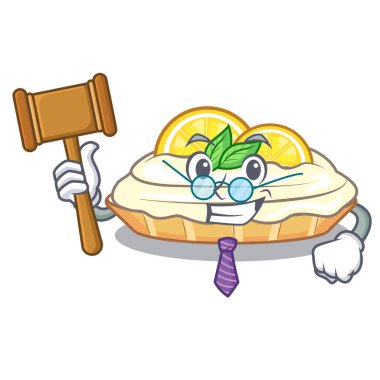 Yargıç maskot lezzetli ev yapımı limonlu kek şeker