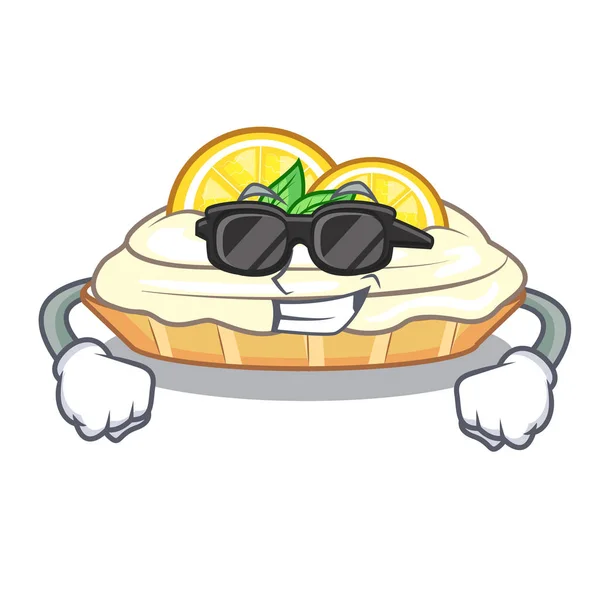 Σούπερ δροσερό κινουμένων σχεδίων λεμόνι κέικ με φέτα λεμονιού — Διανυσματικό Αρχείο